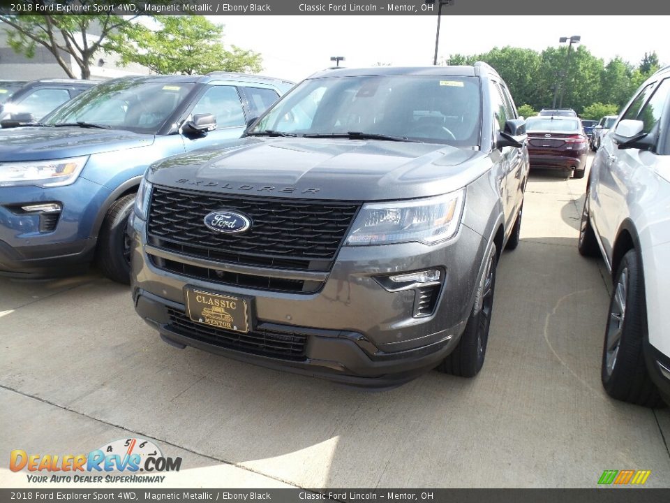2018 Ford Explorer Sport 4WD Magnetic Metallic / Ebony Black Photo #1
