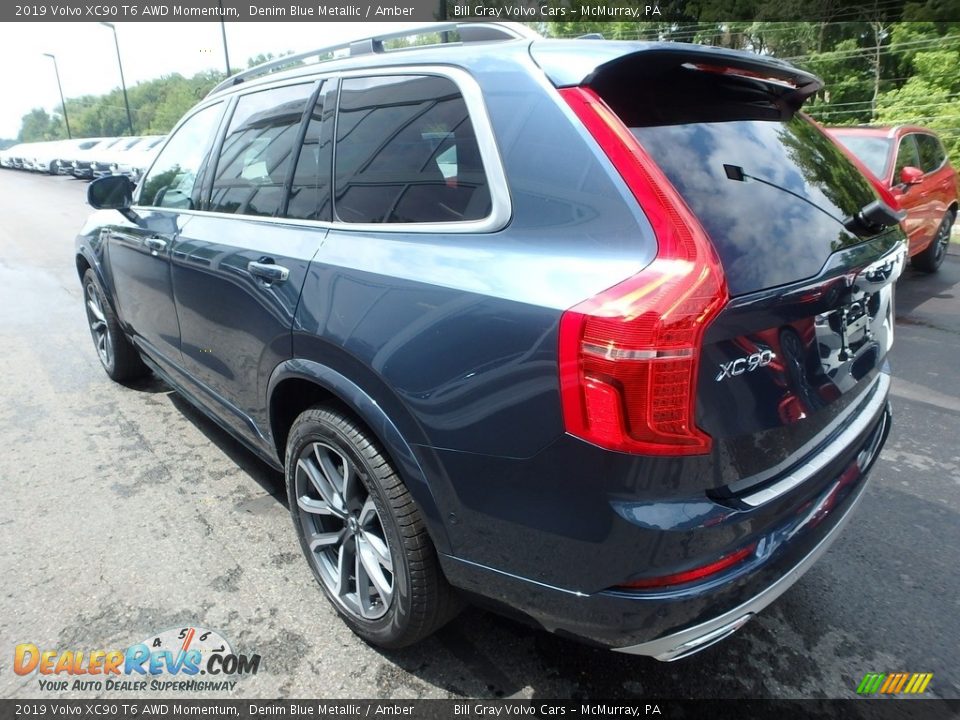 2019 Volvo XC90 T6 AWD Momentum Denim Blue Metallic / Amber Photo #4