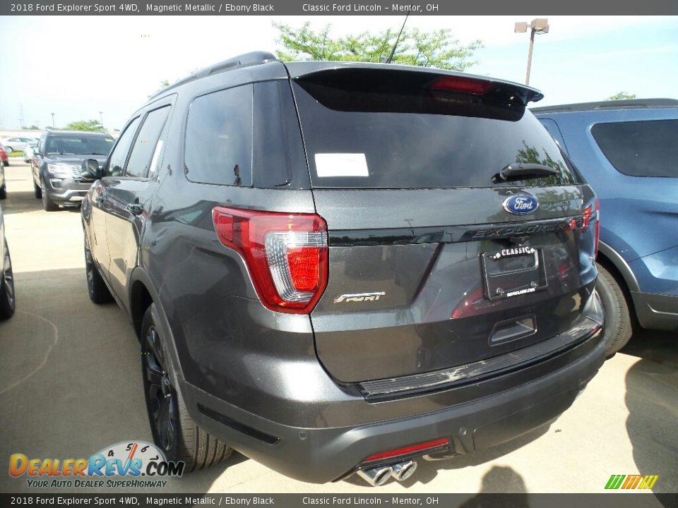 2018 Ford Explorer Sport 4WD Magnetic Metallic / Ebony Black Photo #3