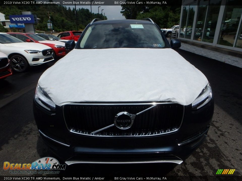 2019 Volvo XC90 T6 AWD Momentum Denim Blue Metallic / Amber Photo #6