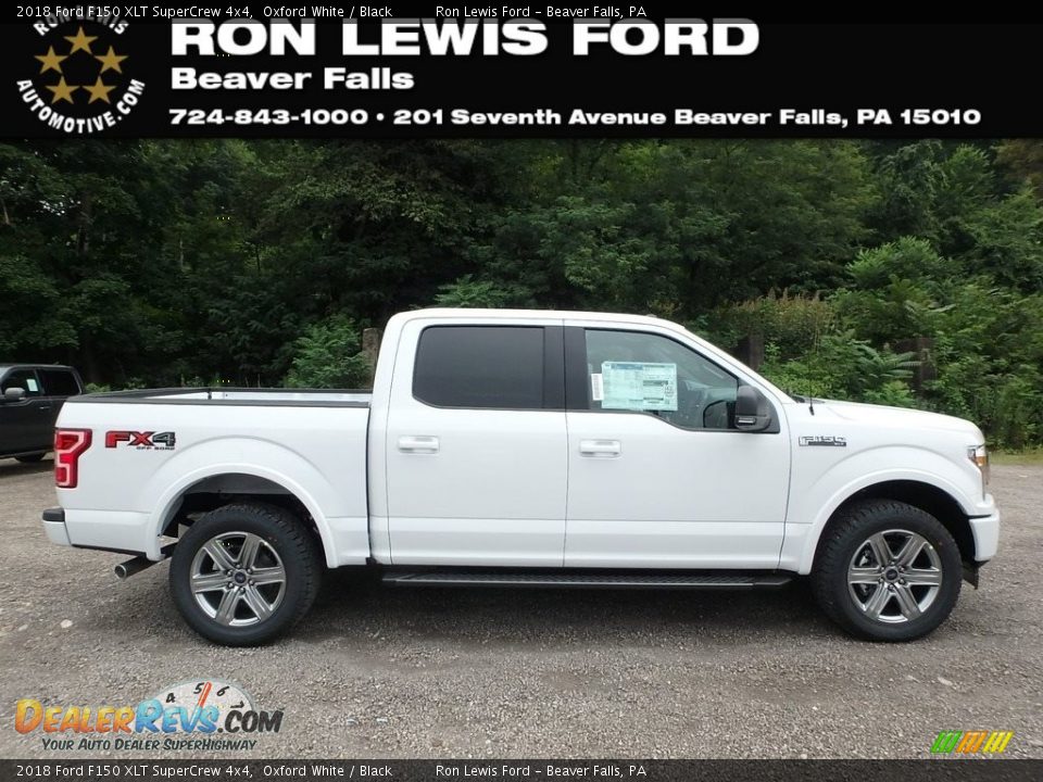 2018 Ford F150 XLT SuperCrew 4x4 Oxford White / Black Photo #1