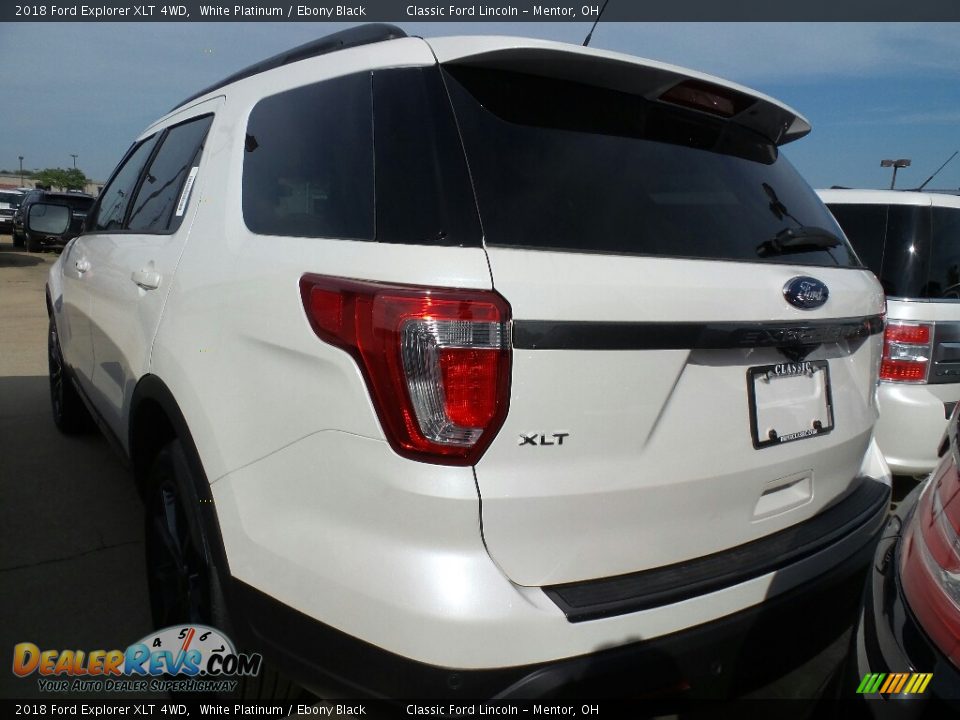 2018 Ford Explorer XLT 4WD White Platinum / Ebony Black Photo #3