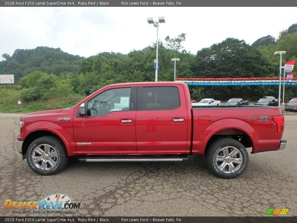 2018 Ford F150 Lariat SuperCrew 4x4 Ruby Red / Black Photo #5