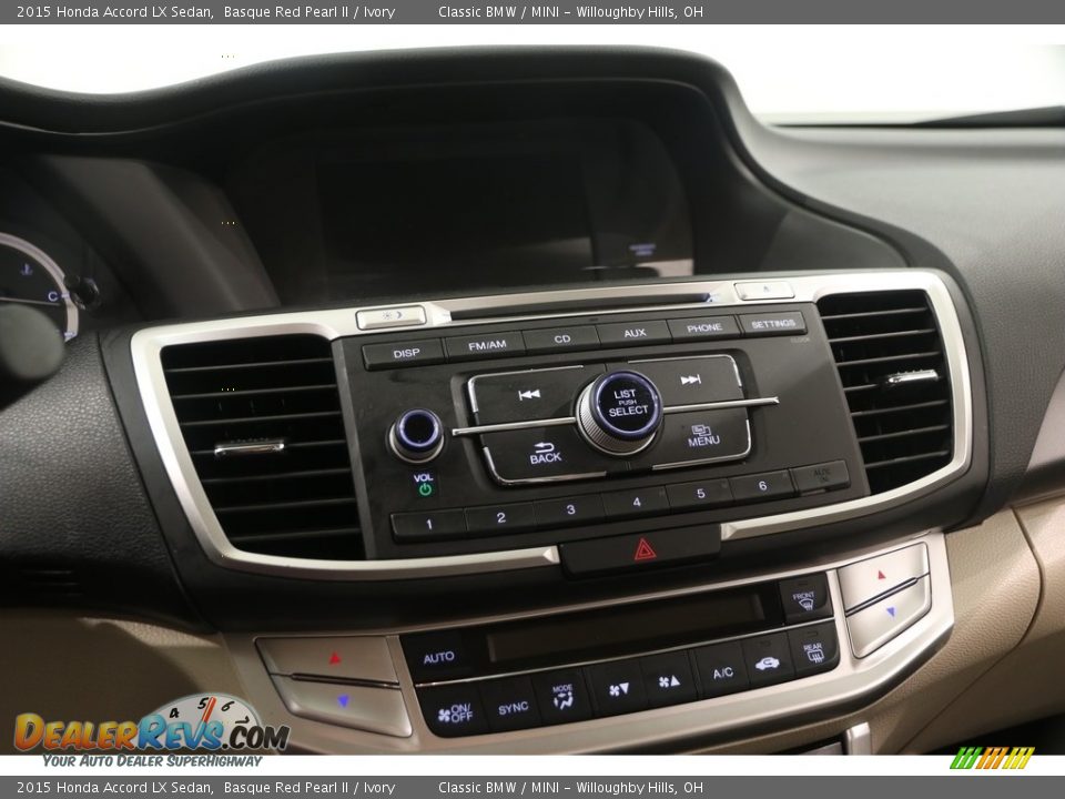 2015 Honda Accord LX Sedan Basque Red Pearl II / Ivory Photo #12