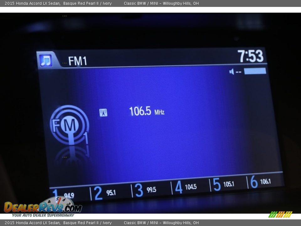 2015 Honda Accord LX Sedan Basque Red Pearl II / Ivory Photo #14