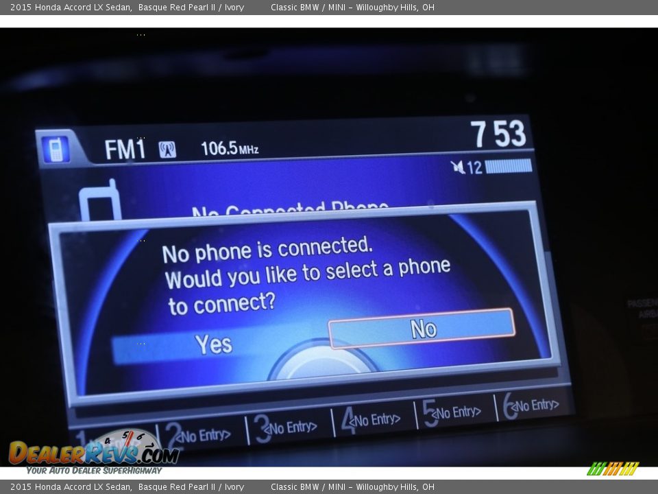 2015 Honda Accord LX Sedan Basque Red Pearl II / Ivory Photo #15