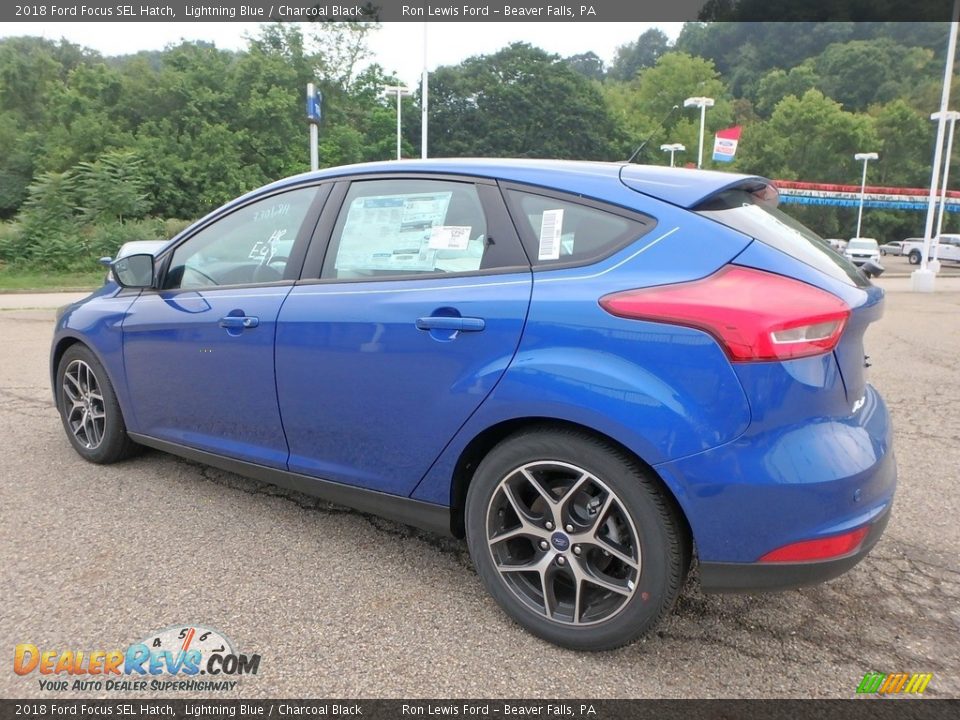 2018 Ford Focus SEL Hatch Lightning Blue / Charcoal Black Photo #5