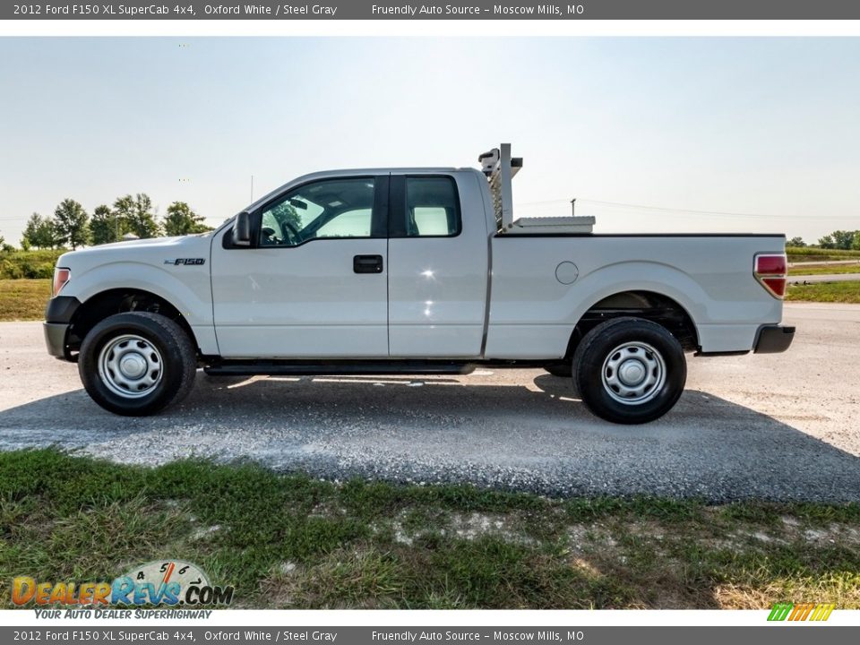 2012 Ford F150 XL SuperCab 4x4 Oxford White / Steel Gray Photo #7