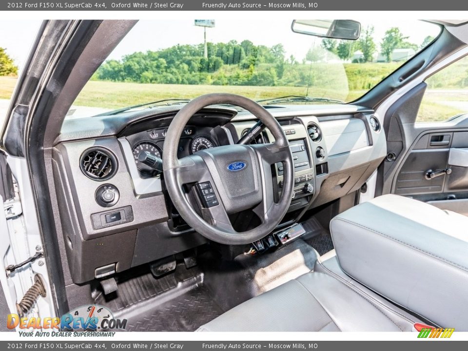 2012 Ford F150 XL SuperCab 4x4 Oxford White / Steel Gray Photo #21