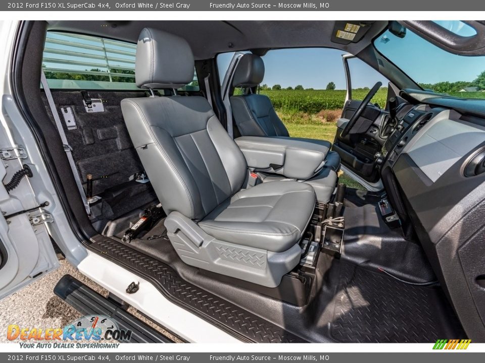 2012 Ford F150 XL SuperCab 4x4 Oxford White / Steel Gray Photo #24