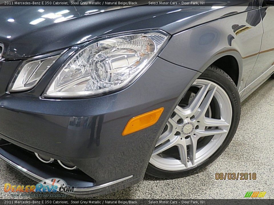 2011 Mercedes-Benz E 350 Cabriolet Steel Grey Metallic / Natural Beige/Black Photo #9