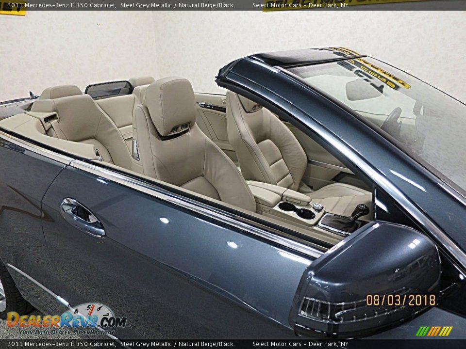 2011 Mercedes-Benz E 350 Cabriolet Steel Grey Metallic / Natural Beige/Black Photo #13
