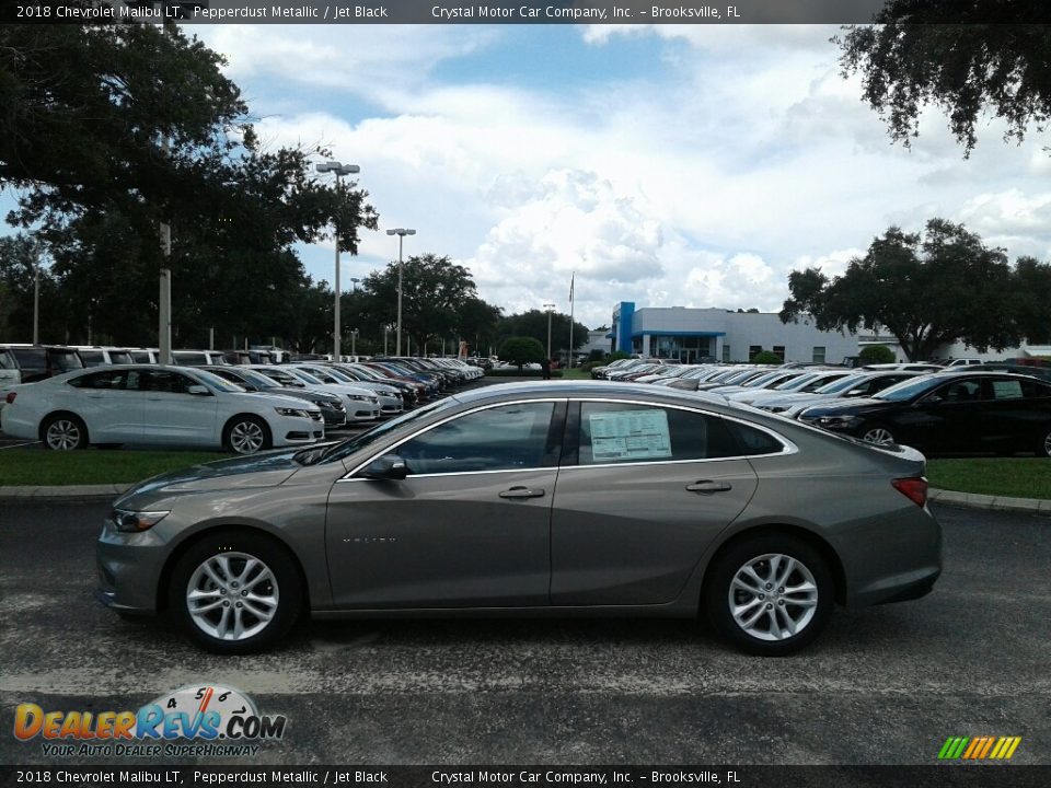 2018 Chevrolet Malibu LT Pepperdust Metallic / Jet Black Photo #2