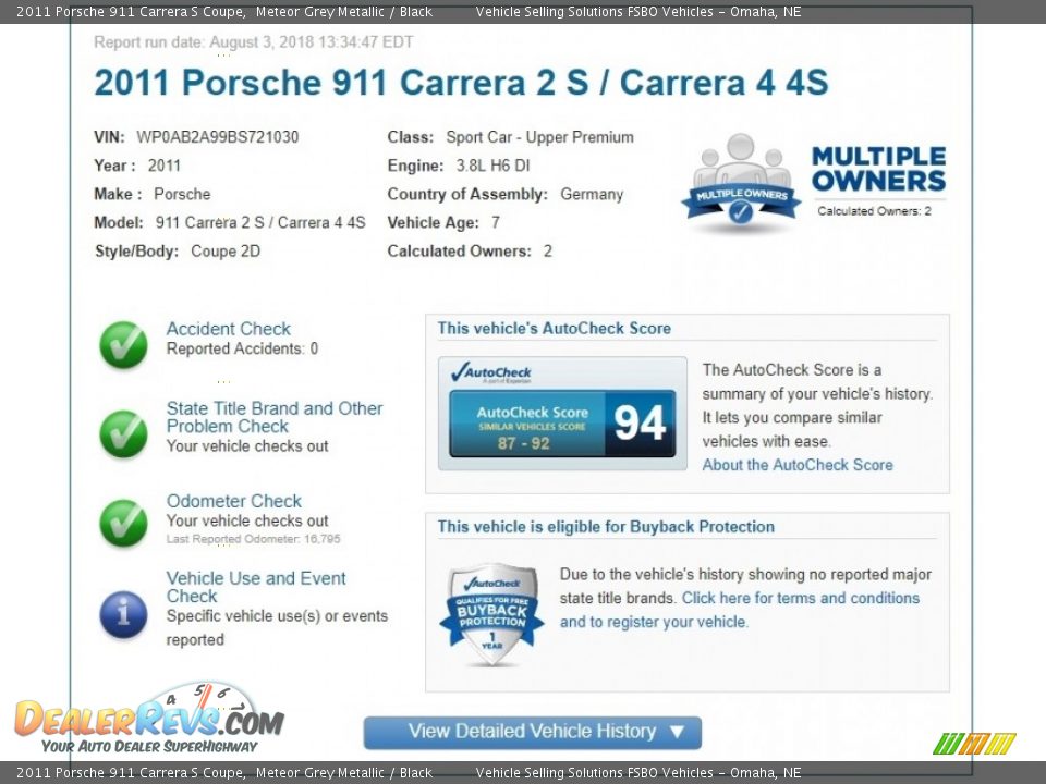 Dealer Info of 2011 Porsche 911 Carrera S Coupe Photo #2