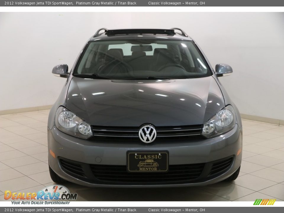 2012 Volkswagen Jetta TDI SportWagen Platinum Gray Metallic / Titan Black Photo #2