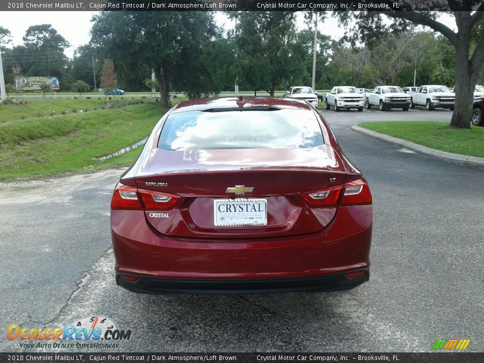 2018 Chevrolet Malibu LT Cajun Red Tintcoat / Dark Atmosphere/Loft Brown Photo #4