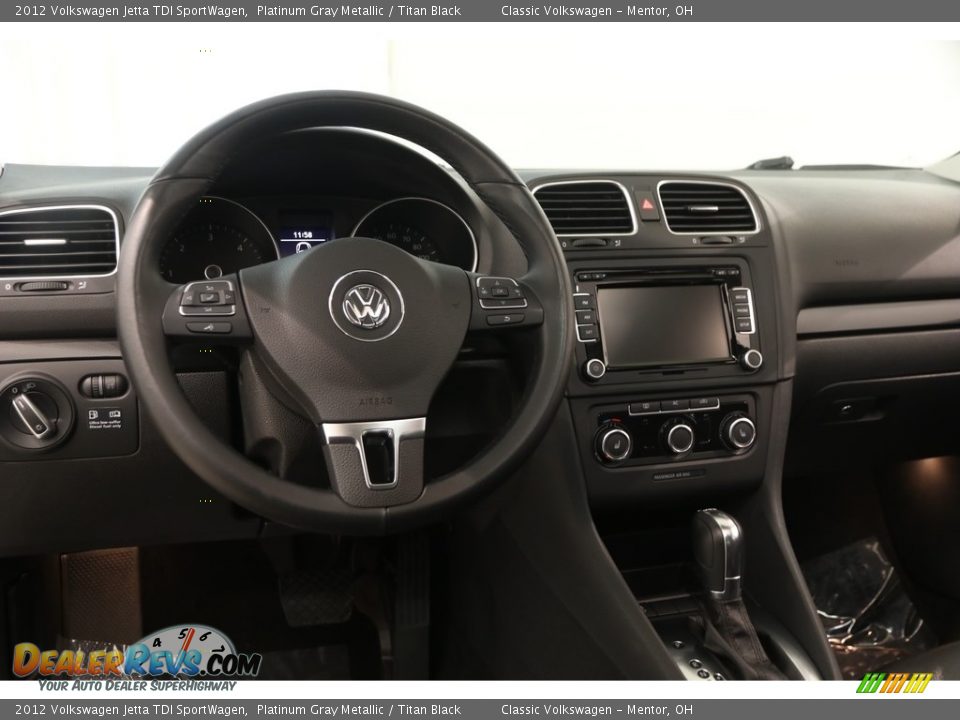 2012 Volkswagen Jetta TDI SportWagen Platinum Gray Metallic / Titan Black Photo #6