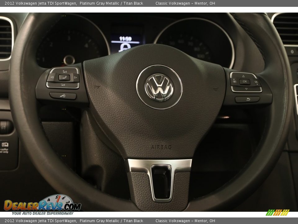 2012 Volkswagen Jetta TDI SportWagen Platinum Gray Metallic / Titan Black Photo #7
