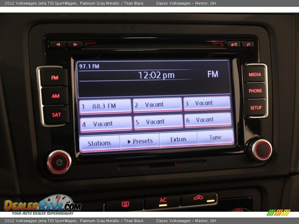 2012 Volkswagen Jetta TDI SportWagen Platinum Gray Metallic / Titan Black Photo #10