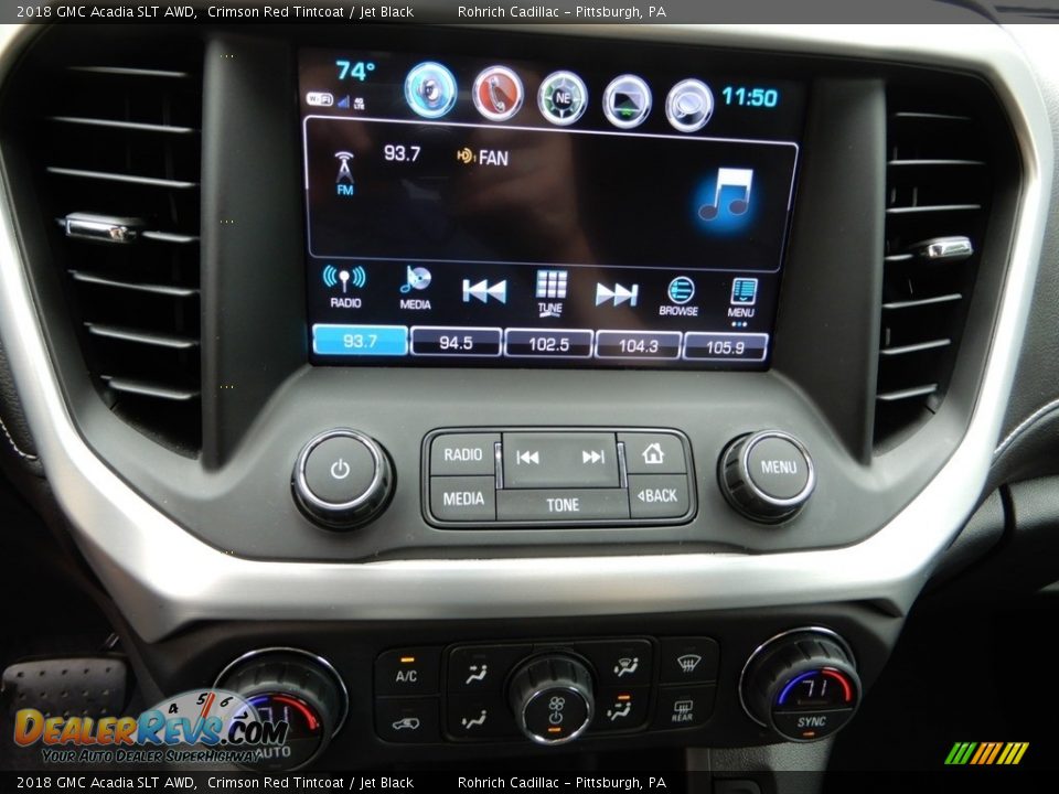 2018 GMC Acadia SLT AWD Crimson Red Tintcoat / Jet Black Photo #24