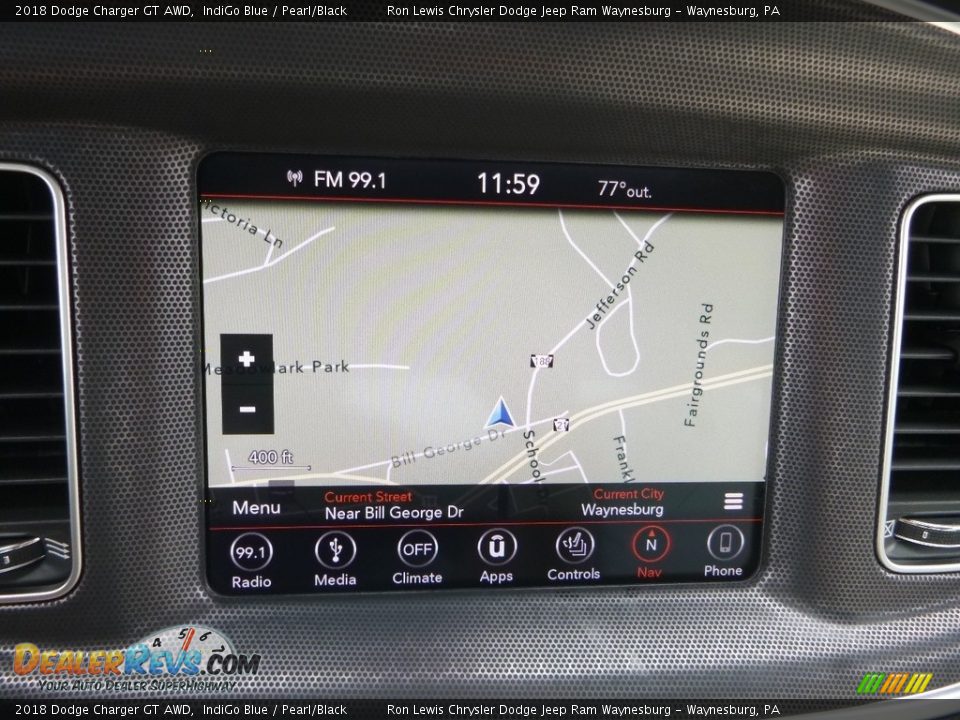 2018 Dodge Charger GT AWD IndiGo Blue / Pearl/Black Photo #17