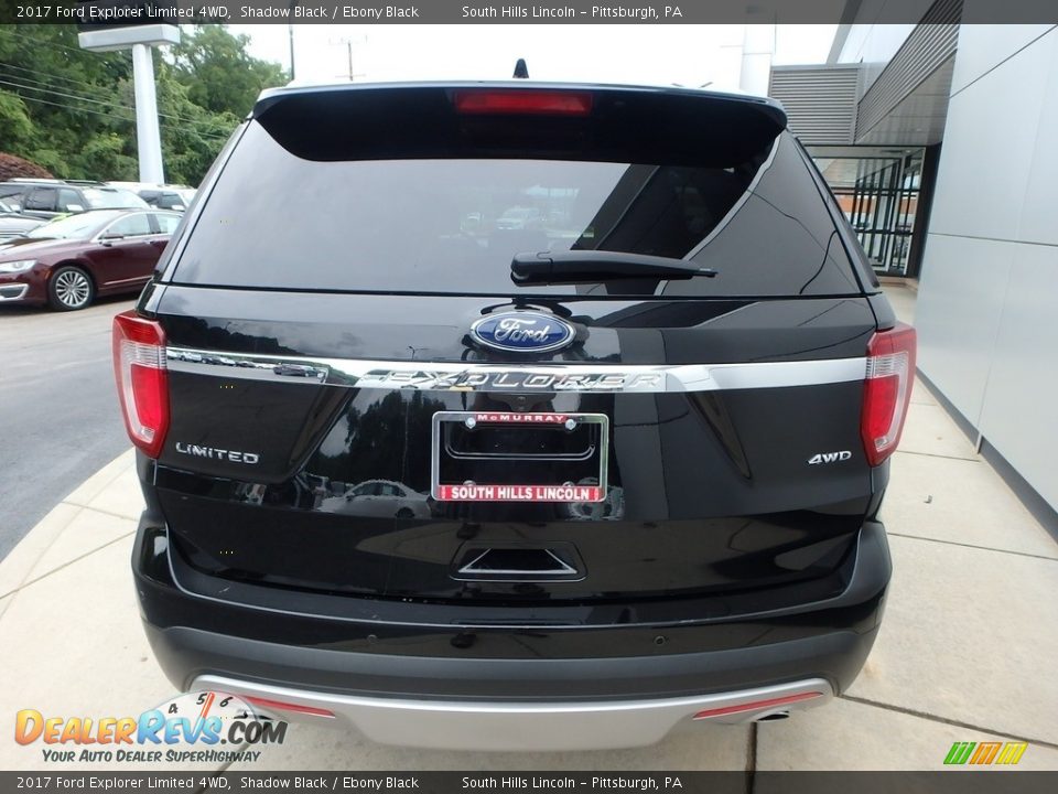 2017 Ford Explorer Limited 4WD Shadow Black / Ebony Black Photo #4