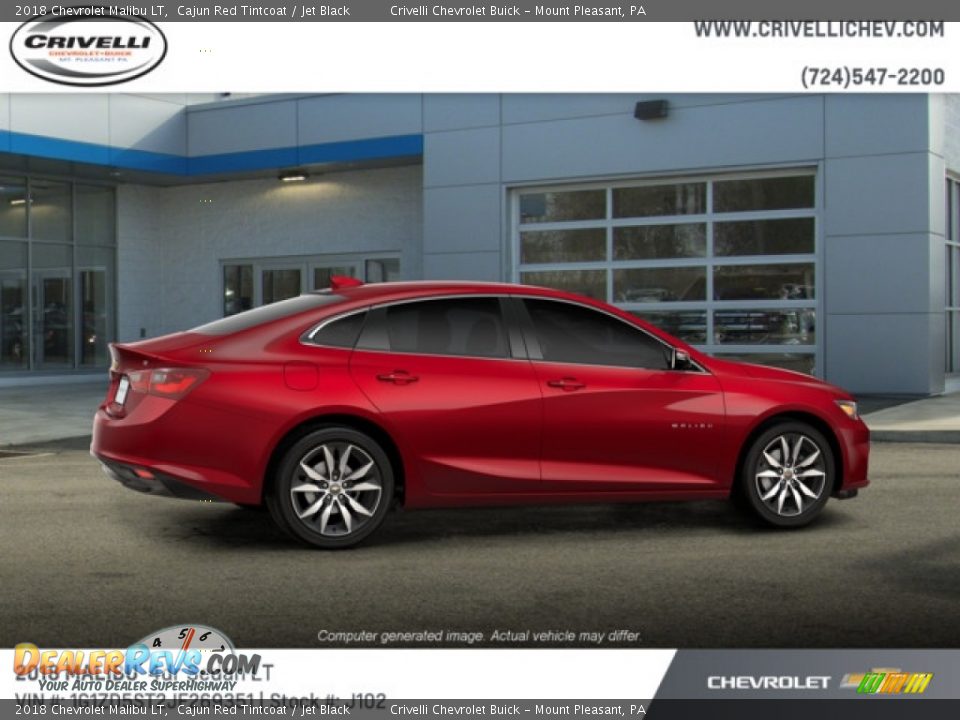 2018 Chevrolet Malibu LT Cajun Red Tintcoat / Jet Black Photo #2