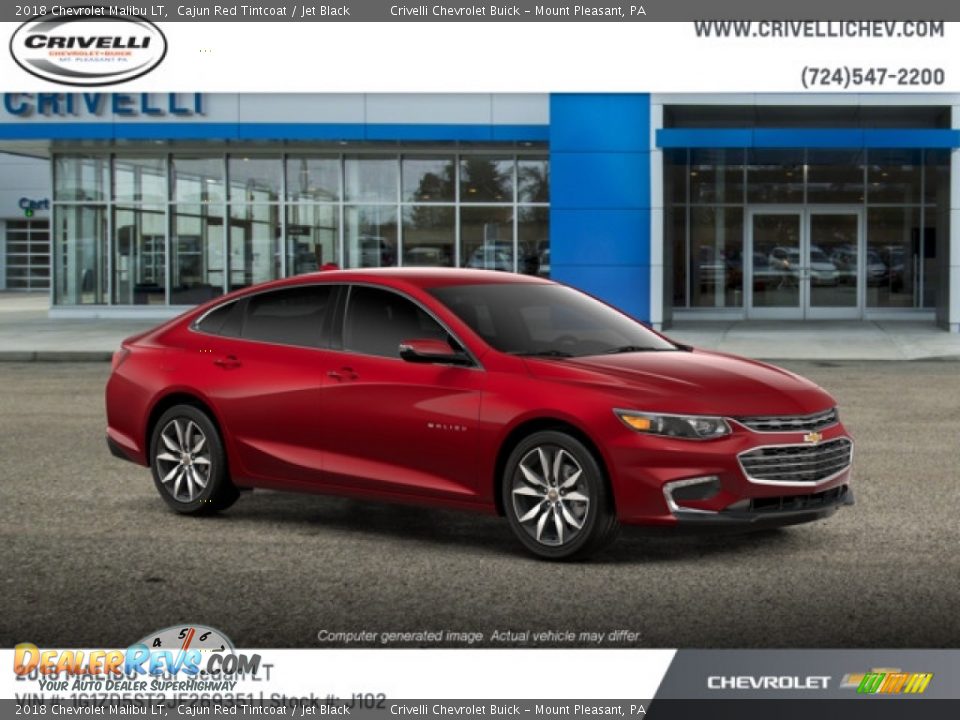 2018 Chevrolet Malibu LT Cajun Red Tintcoat / Jet Black Photo #3