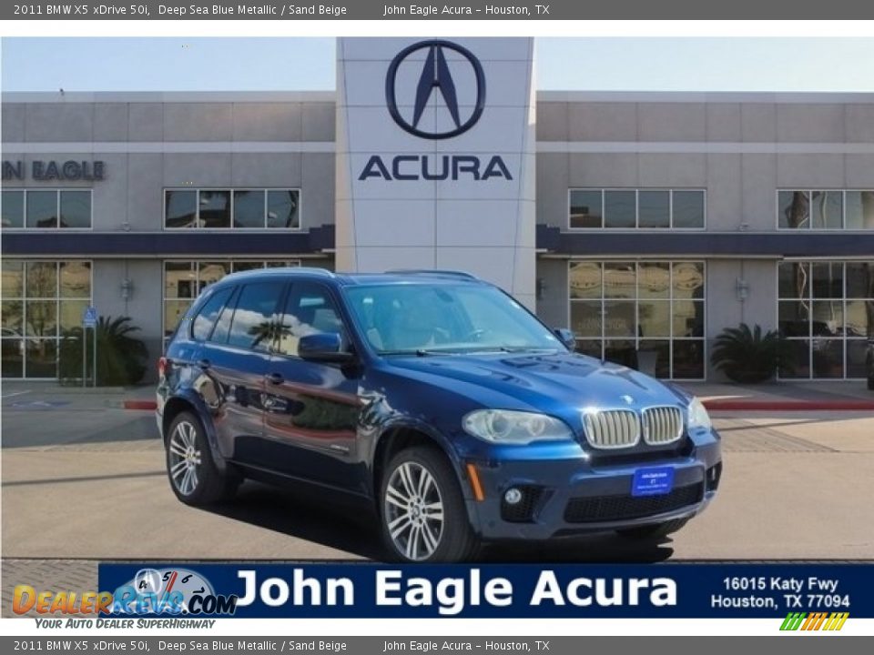 2011 BMW X5 xDrive 50i Deep Sea Blue Metallic / Sand Beige Photo #1