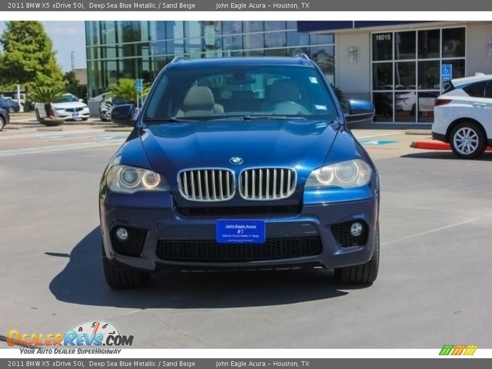 2011 BMW X5 xDrive 50i Deep Sea Blue Metallic / Sand Beige Photo #2