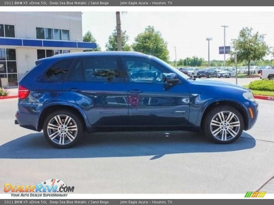 2011 BMW X5 xDrive 50i Deep Sea Blue Metallic / Sand Beige Photo #8