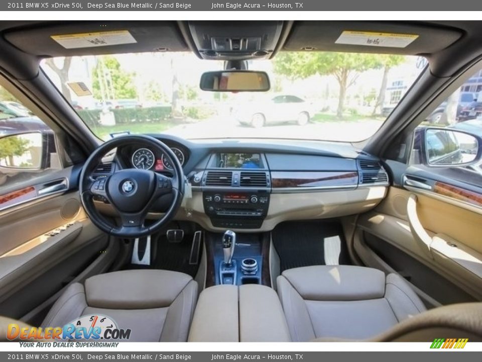 2011 BMW X5 xDrive 50i Deep Sea Blue Metallic / Sand Beige Photo #9