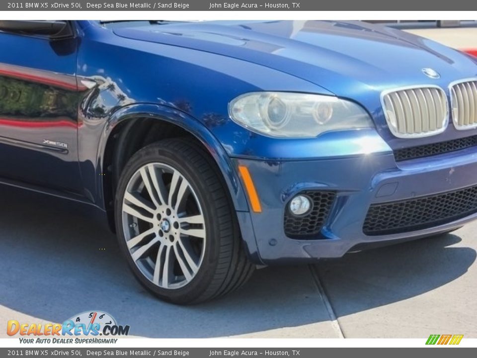2011 BMW X5 xDrive 50i Deep Sea Blue Metallic / Sand Beige Photo #10