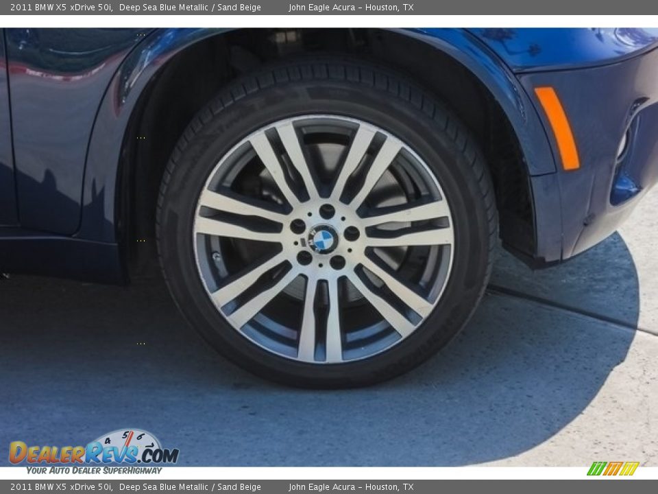2011 BMW X5 xDrive 50i Deep Sea Blue Metallic / Sand Beige Photo #11