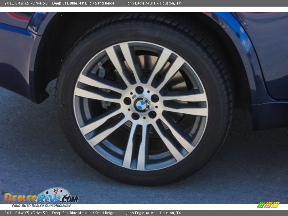 2011 BMW X5 xDrive 50i Deep Sea Blue Metallic / Sand Beige Photo #12