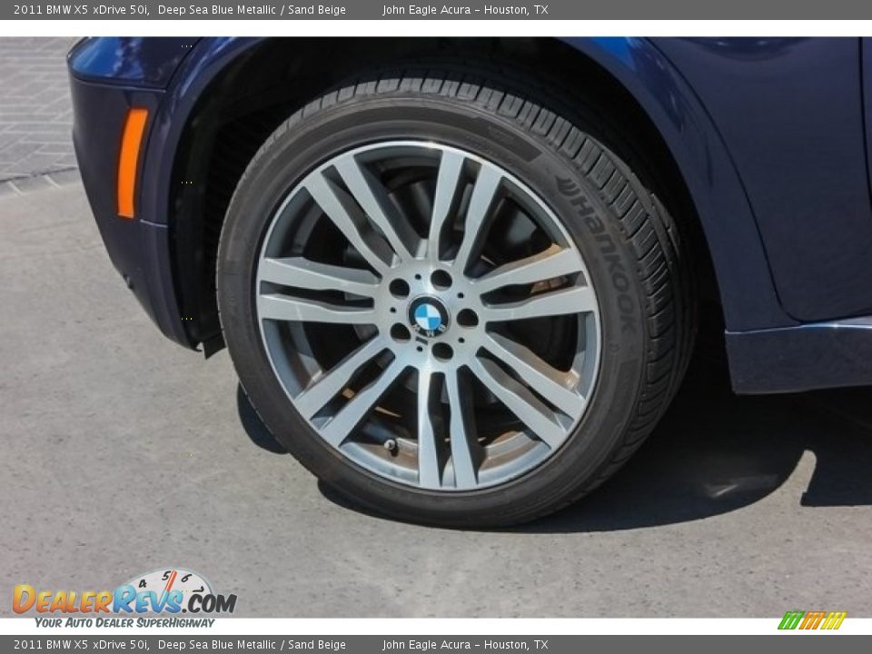 2011 BMW X5 xDrive 50i Deep Sea Blue Metallic / Sand Beige Photo #13