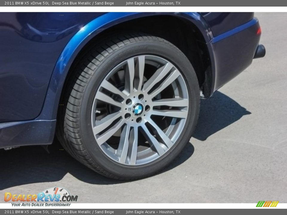 2011 BMW X5 xDrive 50i Deep Sea Blue Metallic / Sand Beige Photo #14