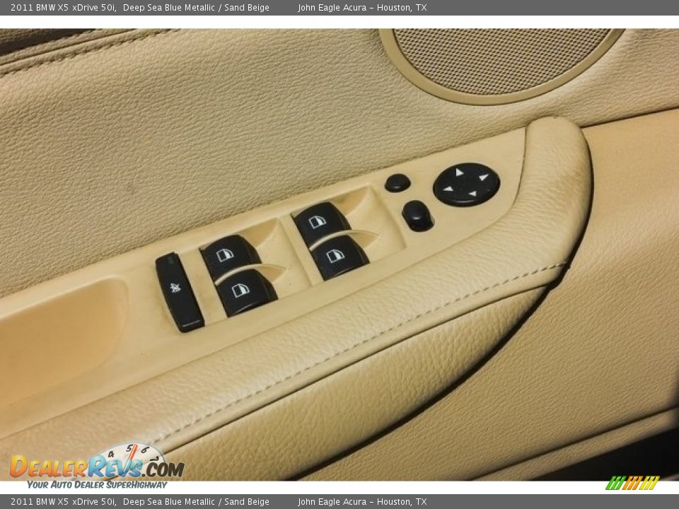 2011 BMW X5 xDrive 50i Deep Sea Blue Metallic / Sand Beige Photo #15