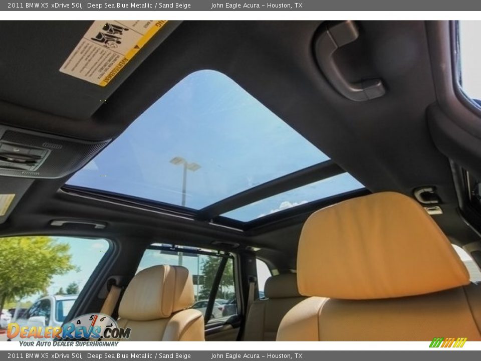2011 BMW X5 xDrive 50i Deep Sea Blue Metallic / Sand Beige Photo #17