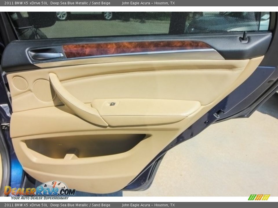 2011 BMW X5 xDrive 50i Deep Sea Blue Metallic / Sand Beige Photo #23