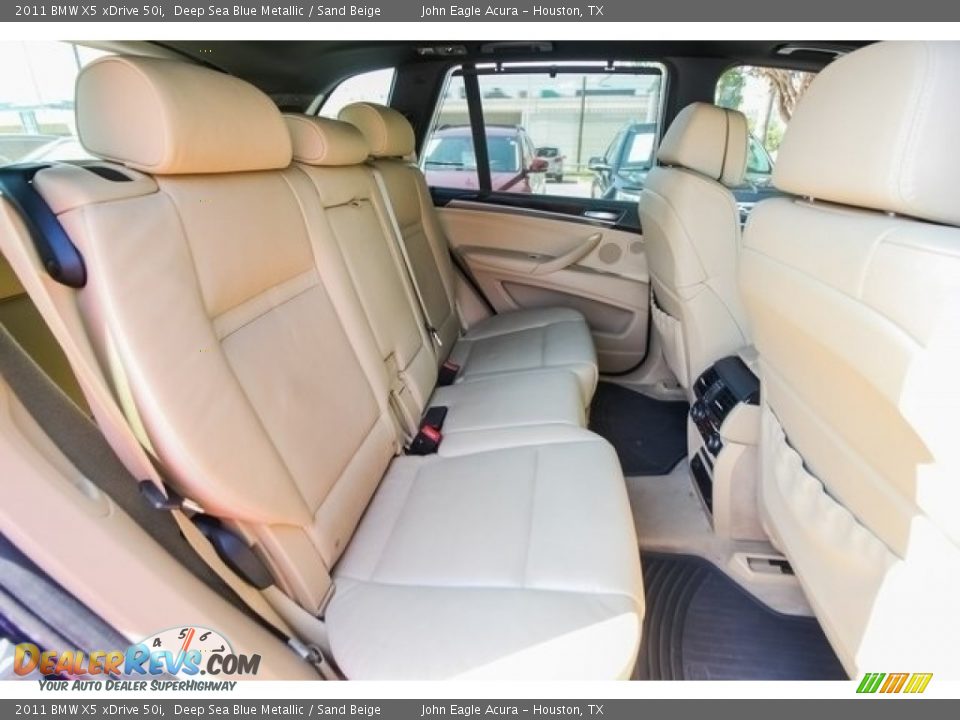 2011 BMW X5 xDrive 50i Deep Sea Blue Metallic / Sand Beige Photo #24