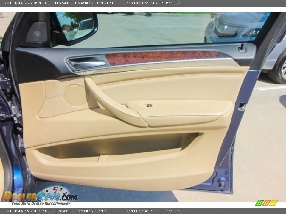 2011 BMW X5 xDrive 50i Deep Sea Blue Metallic / Sand Beige Photo #25