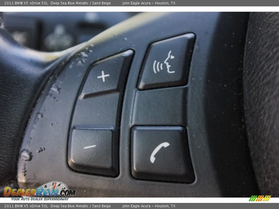 2011 BMW X5 xDrive 50i Deep Sea Blue Metallic / Sand Beige Photo #33