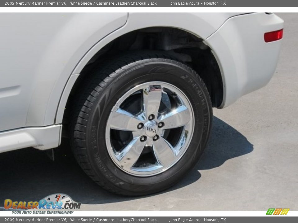 2009 Mercury Mariner Premier V6 White Suede / Cashmere Leather/Charcoal Black Photo #14