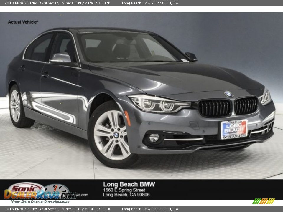 2018 BMW 3 Series 330i Sedan Mineral Grey Metallic / Black Photo #1