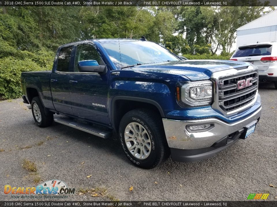 2018 GMC Sierra 1500 SLE Double Cab 4WD Stone Blue Metallic / Jet Black Photo #1