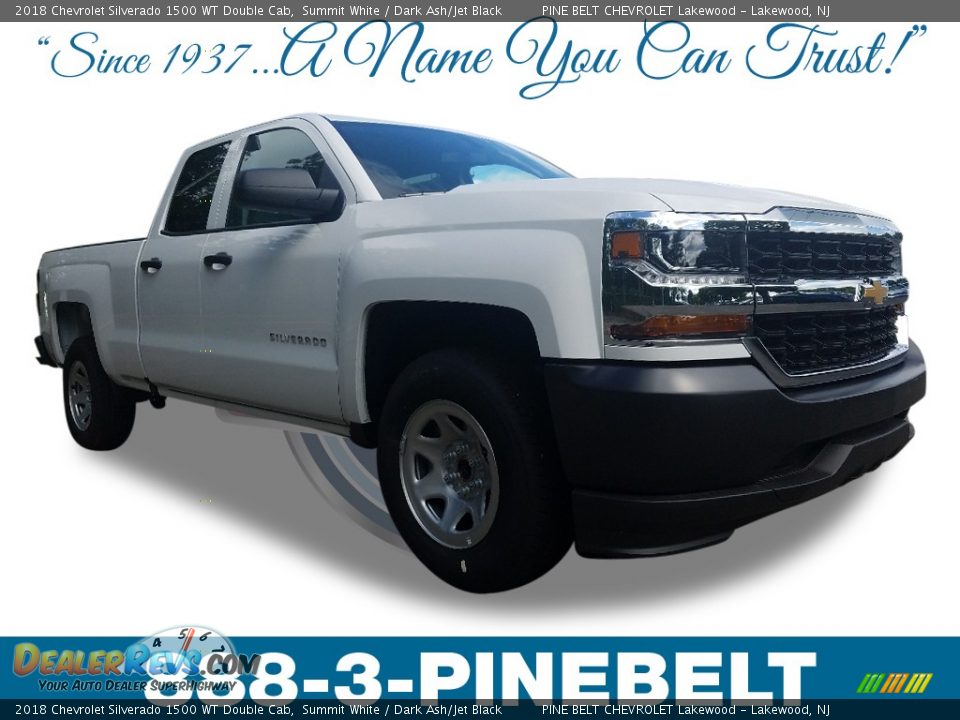 2018 Chevrolet Silverado 1500 WT Double Cab Summit White / Dark Ash/Jet Black Photo #1