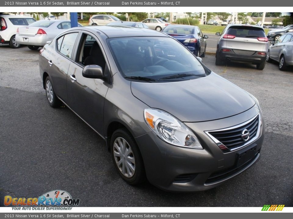 2013 Nissan Versa 1.6 SV Sedan Brilliant Silver / Charcoal Photo #1