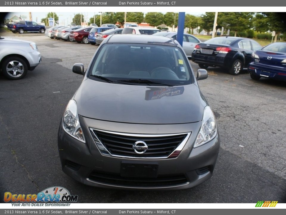 2013 Nissan Versa 1.6 SV Sedan Brilliant Silver / Charcoal Photo #2
