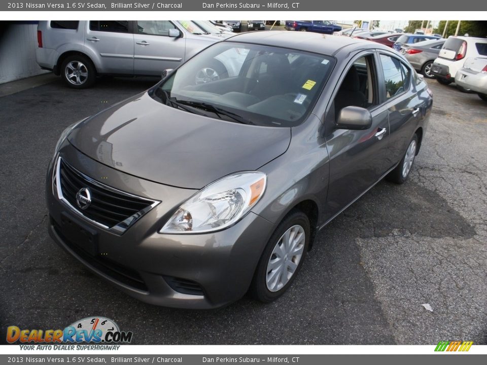 2013 Nissan Versa 1.6 SV Sedan Brilliant Silver / Charcoal Photo #3